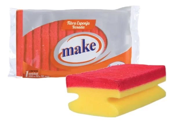 Esponja rosada make baño